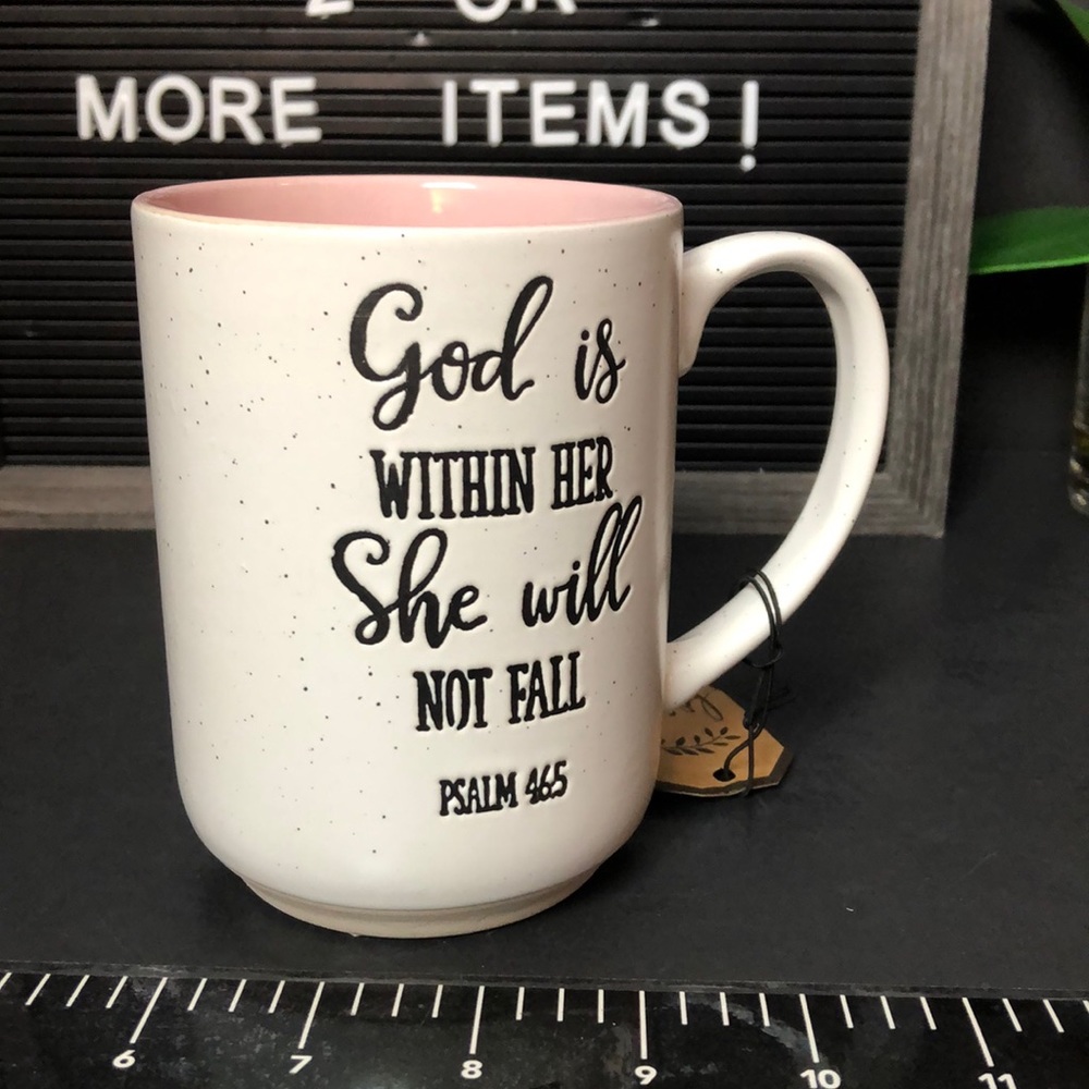 New God is within her she will not fall mug